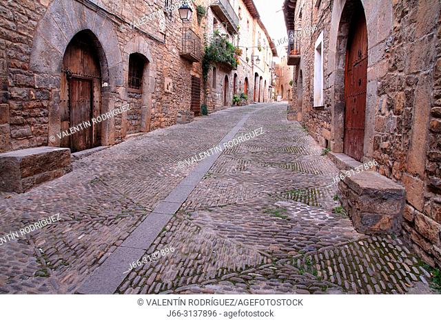 Street of Ainsa. Ordesa y Monte Perdido national park. Huesca