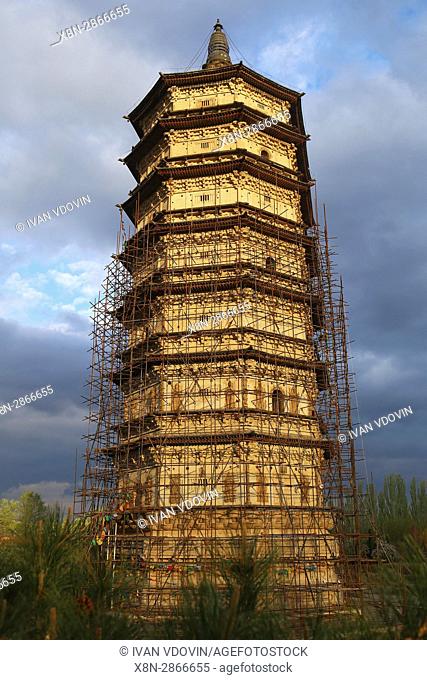 White pagoda (1162), near Hohhot, Inner Mongolia, China