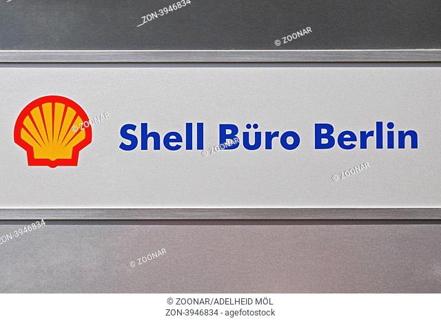 Schild, Shell Büro Berlin, Deutschland Sign, Shell Office Berlin, Germany