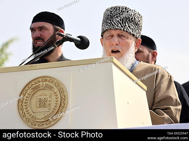 RUSSIA, GROZNY - MAY 23, 2023: Khozh-Akhmed Kadyrov, the chairman of the Council of Alims of the republics of Russia's North Caucasian Federal District