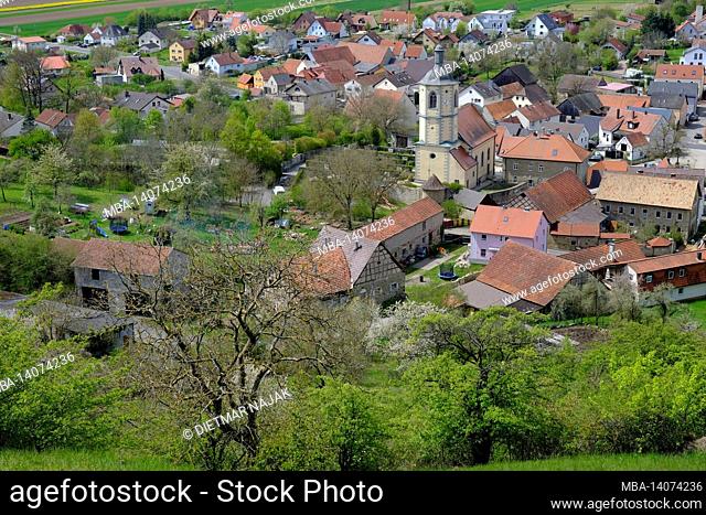 town view of prappach, district of the district town of haßfurt, district of hassberge, lower franconia, franconia, bavaria, germany