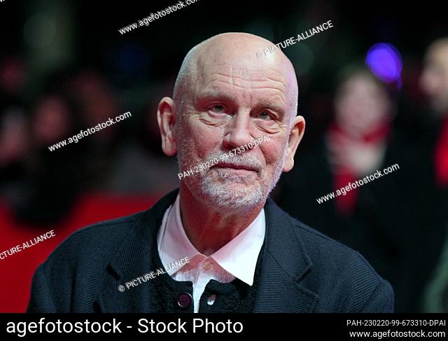 20 February 2023, Berlin: ActorJohn Malkovich arrives at the premiere of the film ""Seneca - On the Creation of Earthquakes"" starting in the section Berlinale...