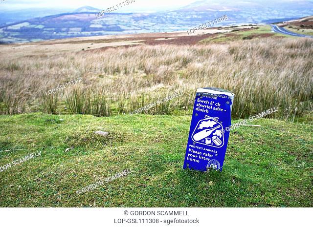 Wales, Blaenau Gwent, Llangynidr Moors. A view across Llangynidr Moors