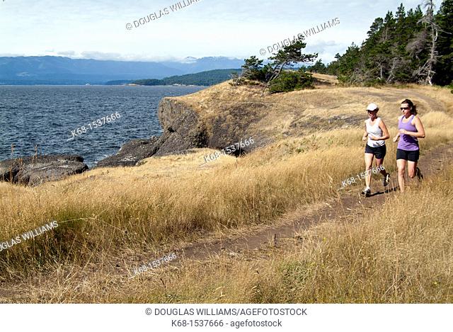 runners at Helliwell Park, Hornby Island, Gulf Islands, BC, Canada