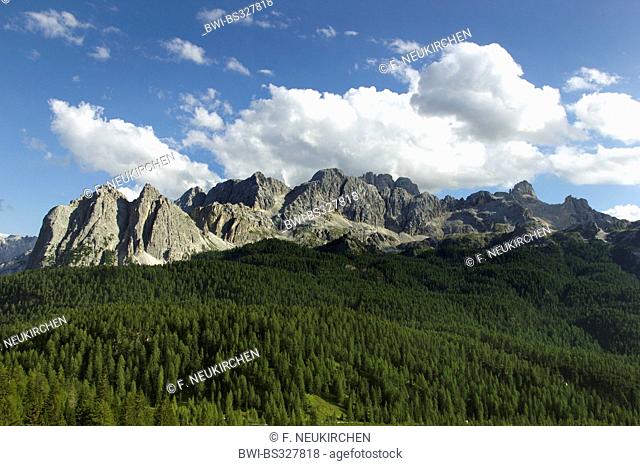 view from Passo Tre Croci to Marmerole, Italy, Dolomites