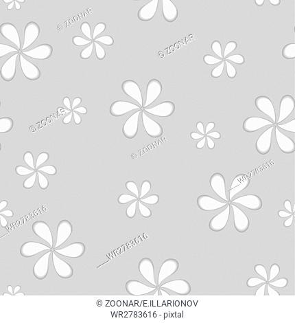Grey seamless flowers background