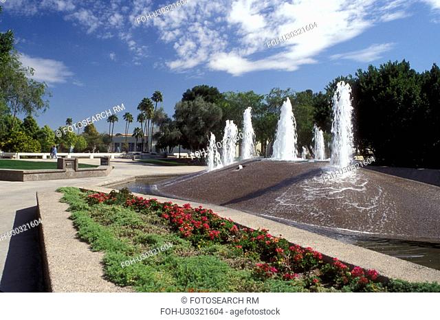 Scottsdale, Arizona, AZ, Fountain at Scottsdale Civic Center and Mall in downtown Scottsdale