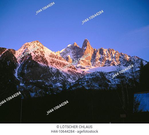 10644284, afterglow, alpenglow, Aiguilles Vertes, Alps, mountains, France, Europe, Les Drus, Montblanc massif, mood
