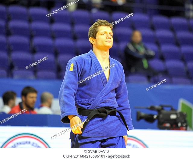 Czech judoka Pavel Petrikov, photo, lost the match against Armenian judoka Hovhannes Davtyjan in the under 60 kg category