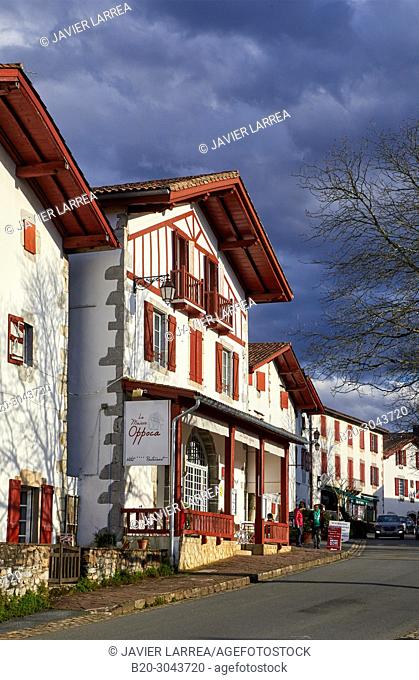 Quartier Karrika, Ainhoa, Pyrénées-Atlantiques, Aquitaine region, France, Europe