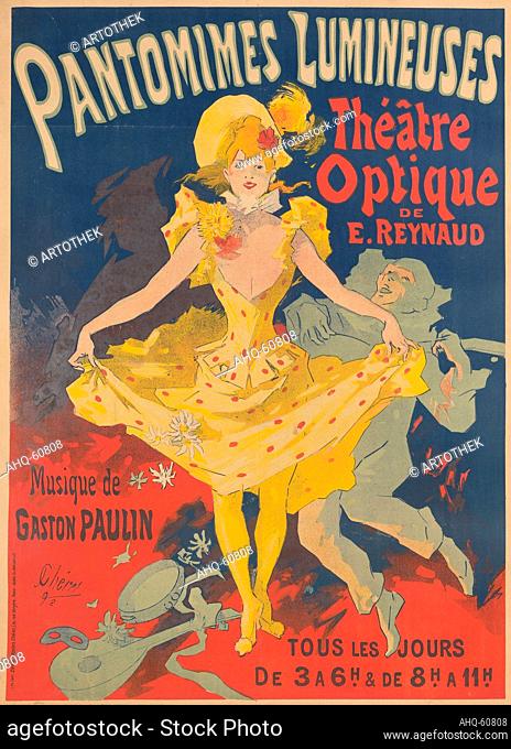 Künstler: Chéret, Jules, 1836-1932 Titel: Musée Grévin, Pantomimes Lumineuses, Théâtre optique de E. Reynaud, musique de Gaston Paulin. 1892
