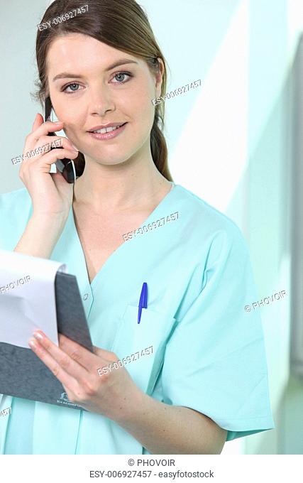 Nurse on the phone