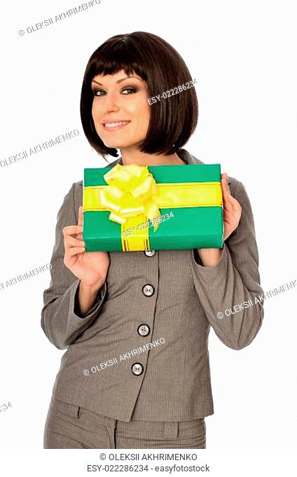 green box with yellow bow as a gift