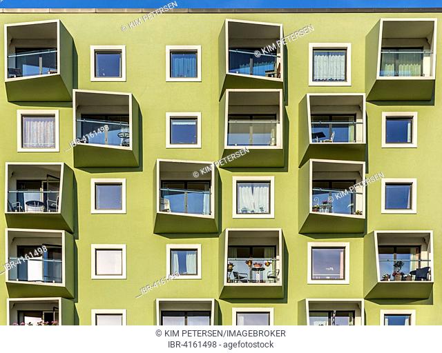 KAB apartments, development area of Ørestad, Amager, Copenhagen, Denmark