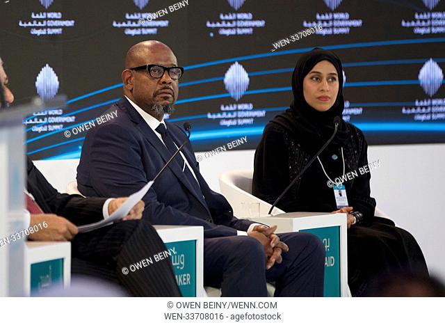 Forest Whitaker and Robert De Niro at the World Government Summit in Dubai. The two stars were discussing the effect of climate change on women and children...