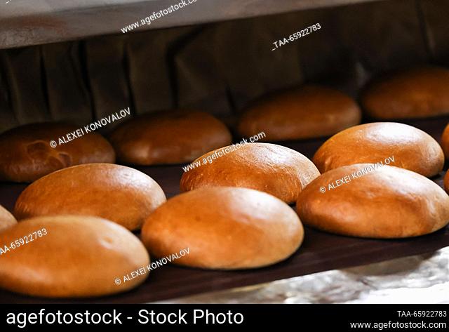 RUSSIA, ZAPOROZHYE REGION - DECEMBER 19, 2023: Production of bread products at the Berdyansk Bakery in the city of Berdyansk
