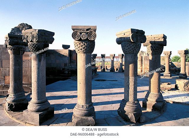 Armenia - Ecmiadzin (Echmiatsin). Ruins of the Church of S. Gregorio (UNESCO World Heritage List, 2000), built in 641-661