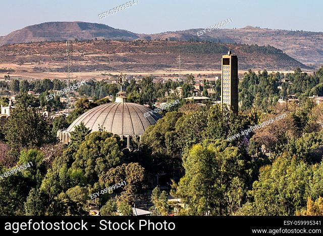 Church of Our Lady St. Mary of Zion, the most sacred place for all Orthodox Ethiopians in Axum, Ethiopia