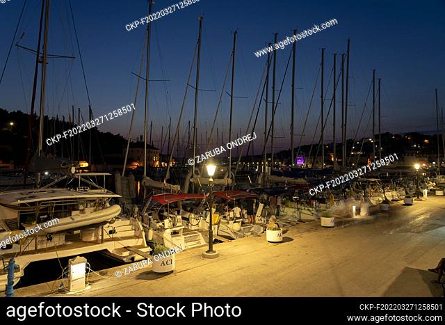town Milna in night walk, harbour and the historic part of the city (CTK Photo/Ondrej Zaruba)