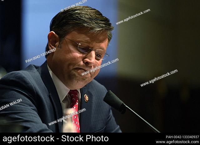 United States Representative Mike Johnson (Republican of Louisiana), tries to make a point of order in a US House Judiciary Committee hearing on Capitol Hill in...