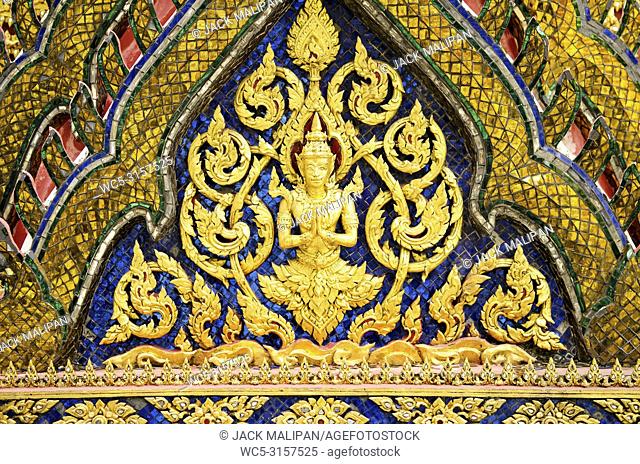 temple decoration in grand palace of bangkok thailand