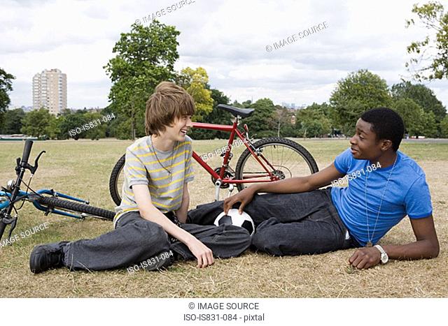 Teenage boys in the park