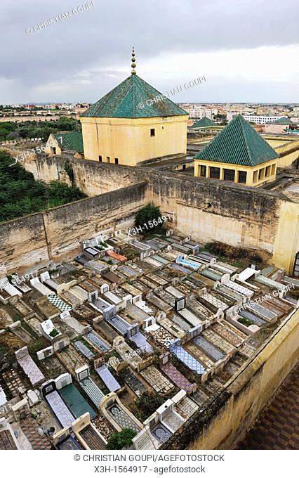 cemetery adjoining Moulay Ismail Mausoleum, Meknes, Morocco, North Africa