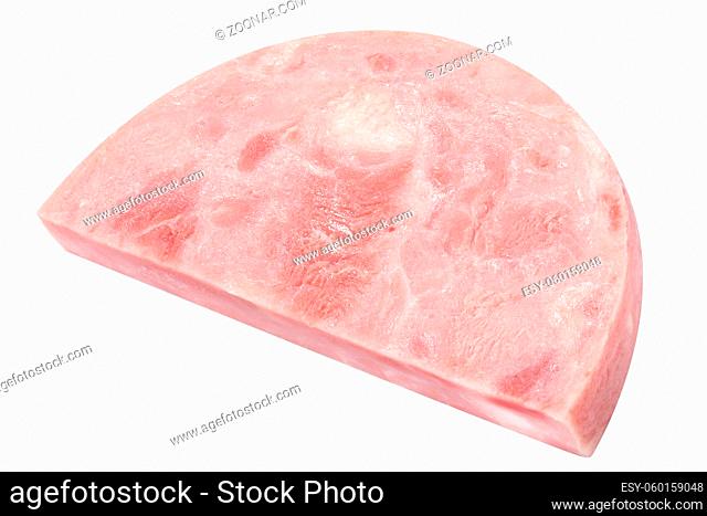 Sausage ham marbled slice or ring, half of