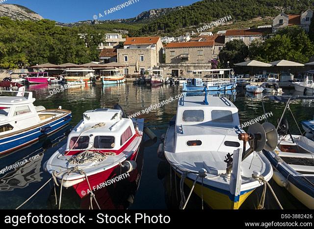 Bol, Croatia, Boats in the picturesque harbour