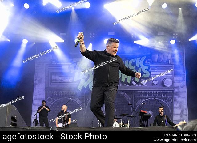 Dropkick Murphys on stage at Sweden Rock Festival in Solvesborg, Sweden, June 09, 2022. Photo: Fredrik Sandberg / TT / code 10080