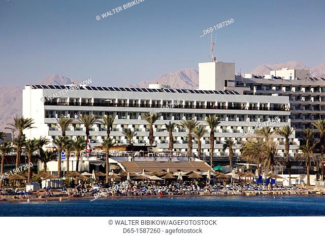 Israel, The Negev, Eilat, Red Sea beachfront, resort hotels
