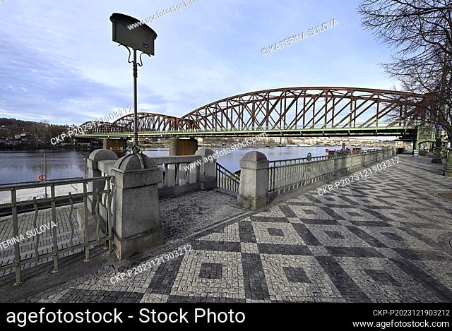 People signed petition and protested against the planned demolition of the railway bridge (pictured) under Prague's Vysehrad