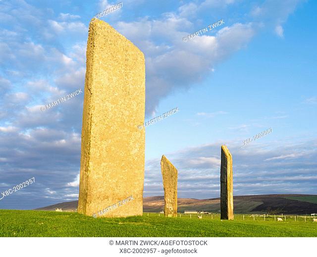 Standing Stones of Stenness, part of the UNESCO world heritage site Heart of Neolithic Orkney. This neolithic monument is one of the main attractions of the...