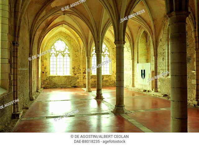 Reigny Abbey Refectory, Burgundy-Franche-Comte, France, 12th century