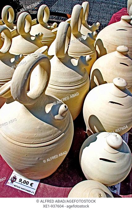 Ceramic vases, Fira del Cantir '09, Argentona, Catalonia, Spain