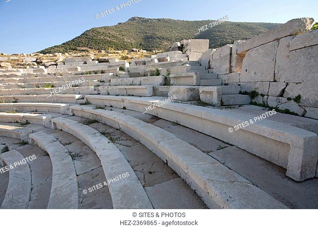 The odeon of the asclepeion at Messene, Greece. Ancient Messene lies on the slopes of Mt Ithomi, 30km/19 miles northwest of Kalamata