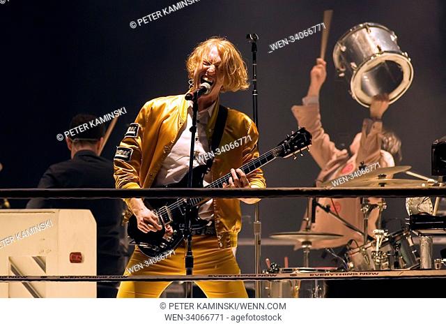 Arcade Fire performing at the SSE Hydro in Glasgow, United Kingdom. Featuring: Arcade Fire Where: Glasgow, Scotland, United Kingdom When: 16 Apr 2018 Credit:...