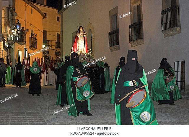 People on Easter procession, Trujillo, Estremadura, Spain