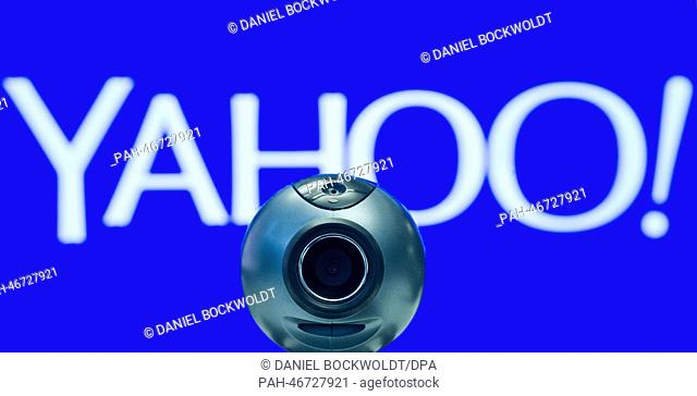 ILLUSTRATION - An illustration shows a webcam in front of the logo of Yahoo in Berlin,  Germany, 28 February 2014. Accodring to a report in the ""Guardian""...
