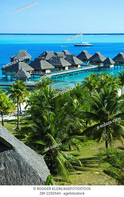 Beautiful Over The Water Hotel, Bora Bora Sunsets, and beauty shots, Bora Bora, Society Islands, Tahiti, French Polynesia
