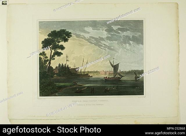 Norfolk; From Gosport, Virginia, plate five of the second number of Picturesque Views of American Scenery - 1819/21 - John Hill (American