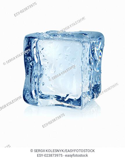 Ice cube isolated on a white background