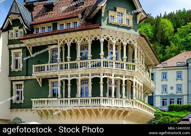 Germany, Baden-Württemberg, Black Forest, St. Blasien local center. Department store in the former spa building style