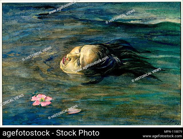 The Strange Thing Little Kiosai Saw in the River. Artist: John La Farge (American, New York 1835-1910 Providence, Rhode Island); Date: 1897; Medium: Watercolor...