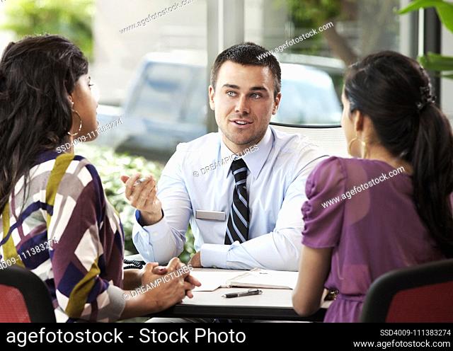 Business people having meeting
