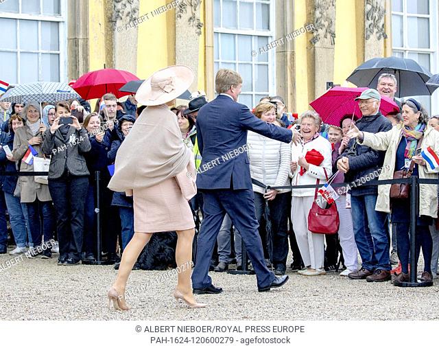 King Willem-Alexander and Queen Maxima of The Netherlands visits the Staatskanzelei Brandenburg, Wissenschaftspark Albert Einstein, Medienstadt