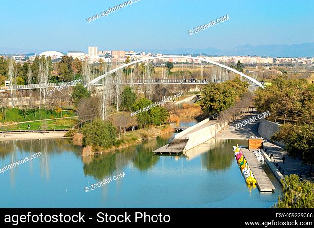 View of Cabecera Park in Valencia, Spain