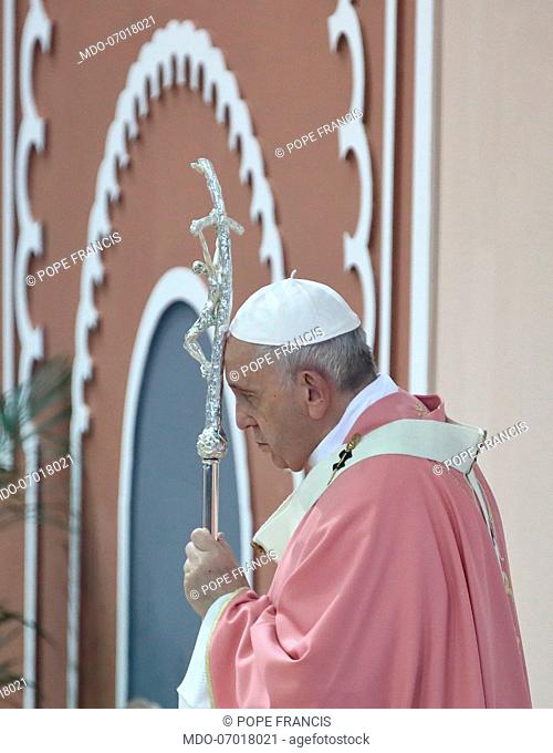 Pope Francis celebrates Holy Mass at Prince Moulay Abdellah's stadium. Rabat (Morocco), March 31th, 2019