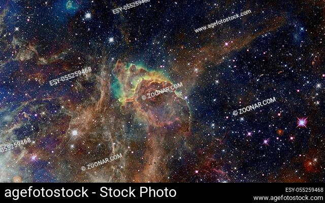 Galaxy and nebula in outer space. Elements of this image furnished by NASA
