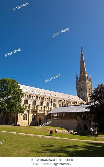 Norwich Cathedral in Norwich , Norfolk , England , Great Britain , Uk